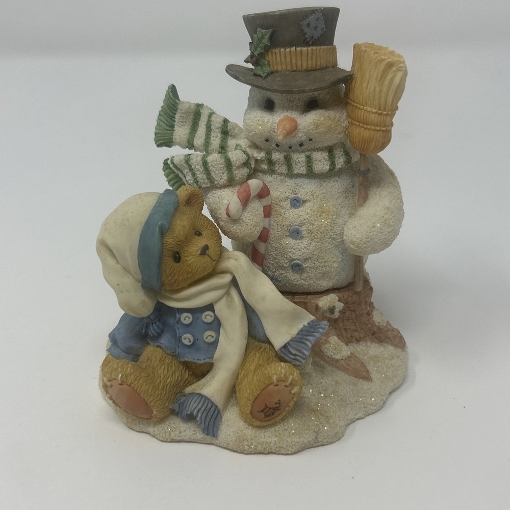 Cherished Teddies Mitch Friendship Never Melts Away 1997 Bear & Snowman